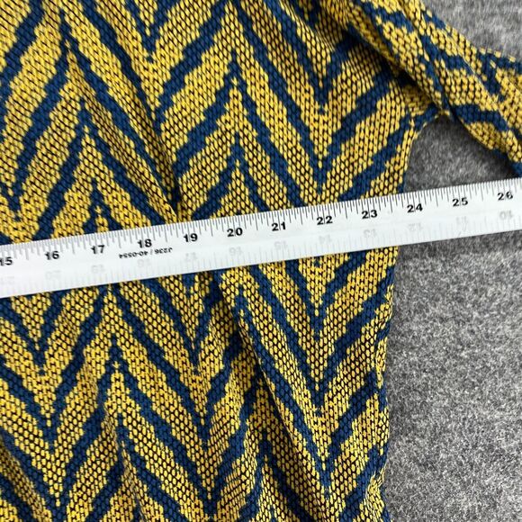 LulaRoe Top Women XS Yellow Striped Short Sleeve Round Neck Pullover Rayon - Picture 5 of 7